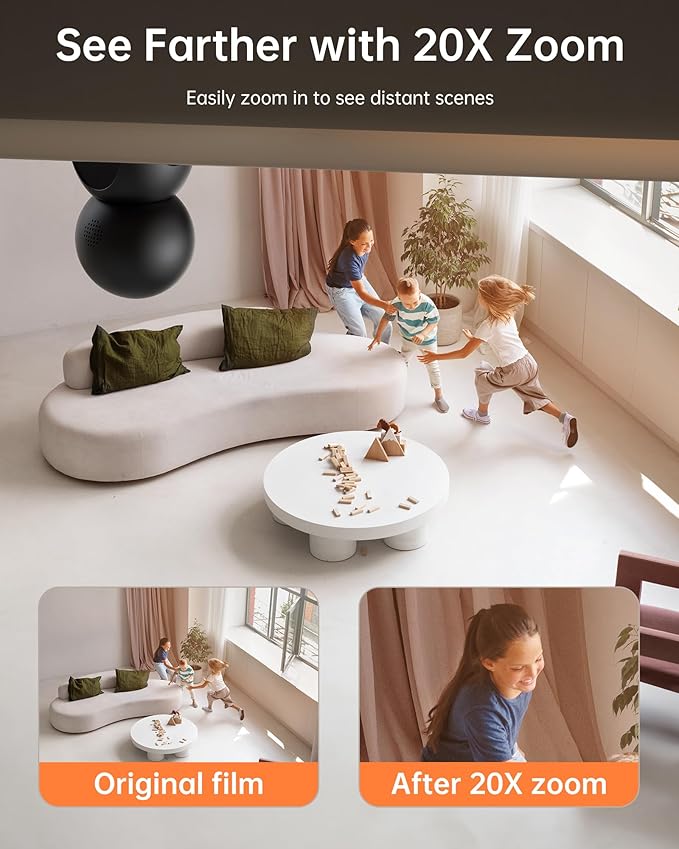 FOSCAM 3K 5MP WiFi Pet Cameras for Home Security, 2.4GHz Indoor Camera Baby - Image 3