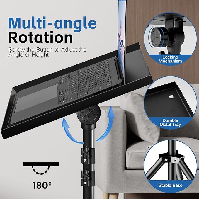 REHOSEUP Projector Stand, 33LB Load Bearing & 22-55" Height Adjustable - Image 5