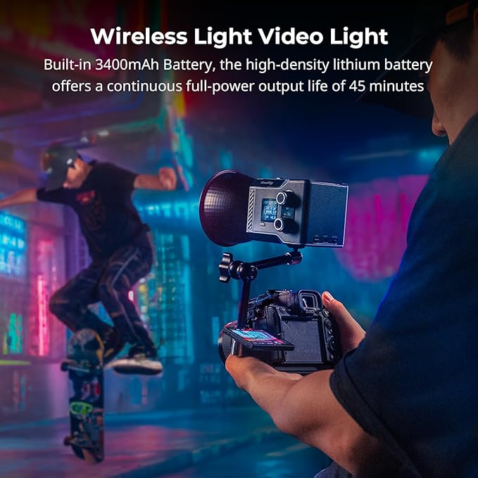 SmallRig RC 60C RGB LED Video Light, 3400mAh Battery 45min Runtime, APP Control - Image 2