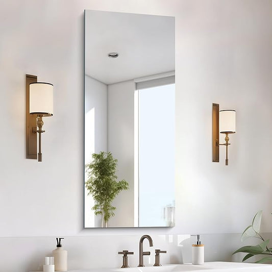 CILIBER Frameless Mirror, 20x48 Inch Bathroom Mirrors by CILIBER