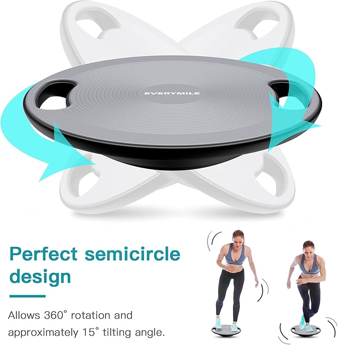 EVERYMILE Wobble Balance Board, Exercise Balance Stability Trainer Portable - Image 3