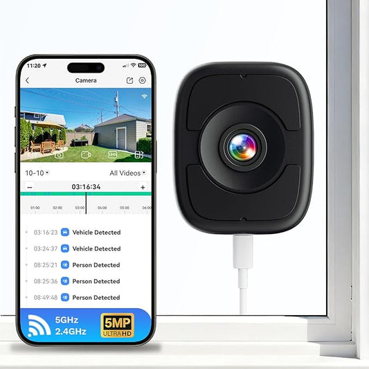 5MP 3K Window Cameras for Home Security, 2.4G 5G WiFi Safeview Window Security by LongPlus