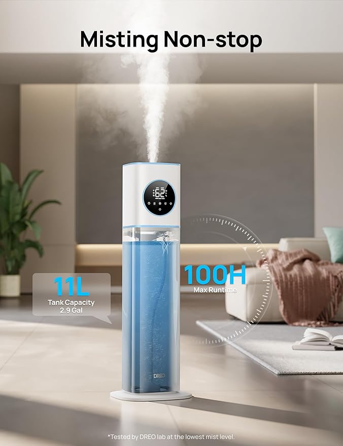 DREO HM735S 11L Smart Humidifier Large Room 700 ft², 100H Cool Mist Air - Image 3