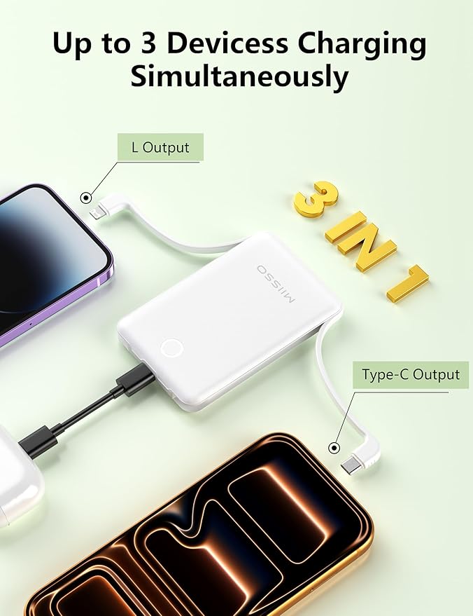 miisso 10000mAh Mini Portable Charger - Image 4