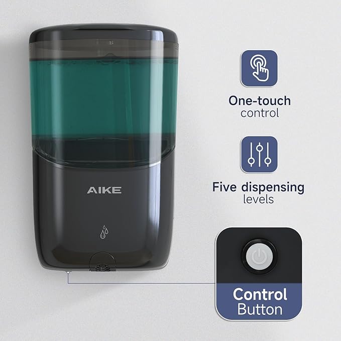 AIKE Liquid Automatic Wall Mount Soap Dispenser, Battery Operated Model AK1216 - Image 5