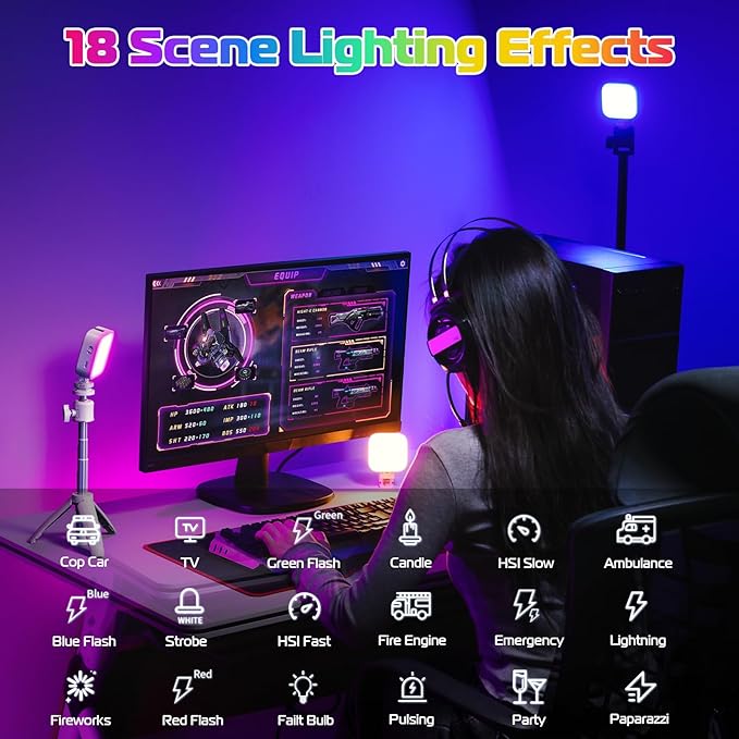 ULANZI U60 RGB Video Lights White LED Camera Light 360° Full Color Portable - Image 7