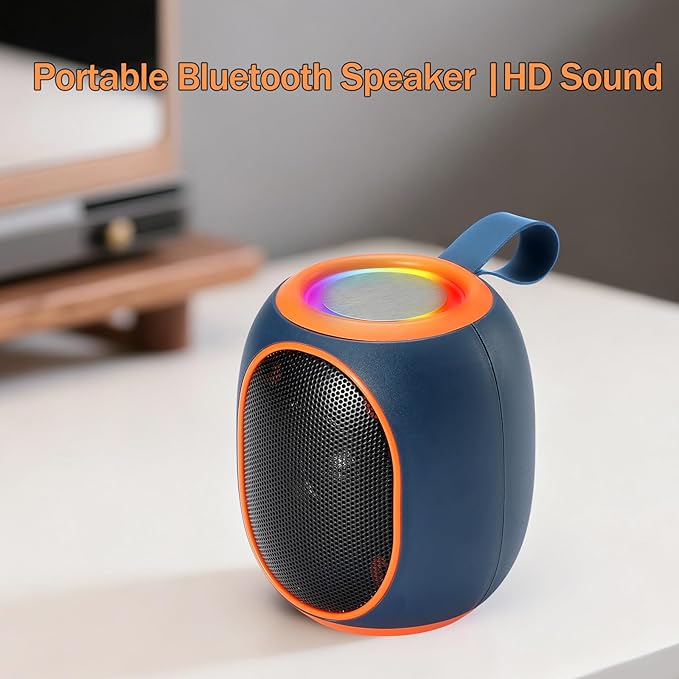 Portable Bluetooth Speaker – 8W HD audio quality, TWS stereo pairing, LED light - Image 4