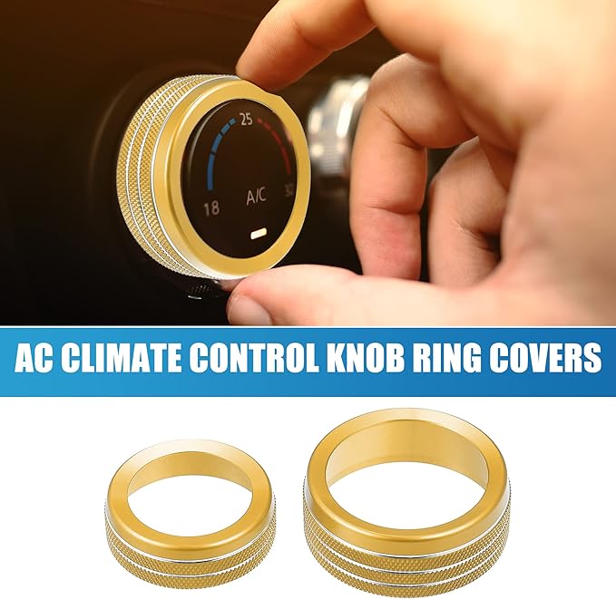 A ABSOPRO Air Conditioner Knobs Decals AC Radio Switch Knob Cover - Image 2