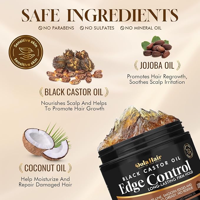 Edge Control Gel for 4C Hair Braiding Hair Gel Firm Hold, Hair Styling Wax - Image 8