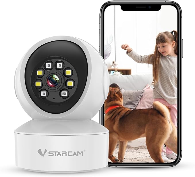 VSTARCAM 1080P One Lens Indoor Security Cameras Wireless WiFi, Color Night by VSTARCAM