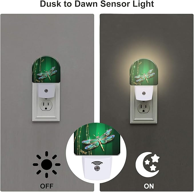 sndheke Green Jewel Dragonfly Night Light - Image 3