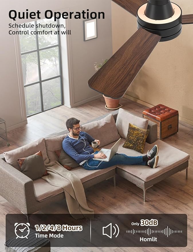 Homlit 42" RGB Ceiling Fan - Image 6