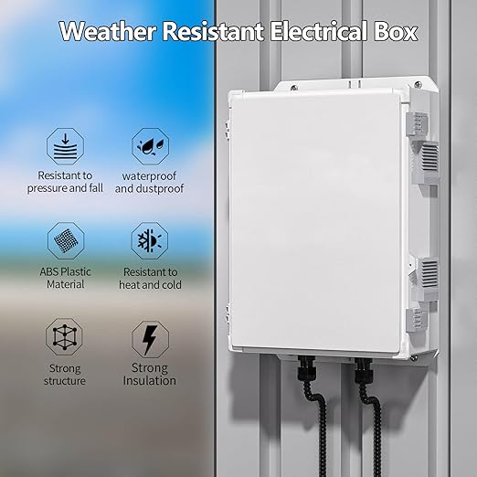 Namunanee Outdoor Electrical Junction Box, ABS Water Resistant Enclosure - Image 2