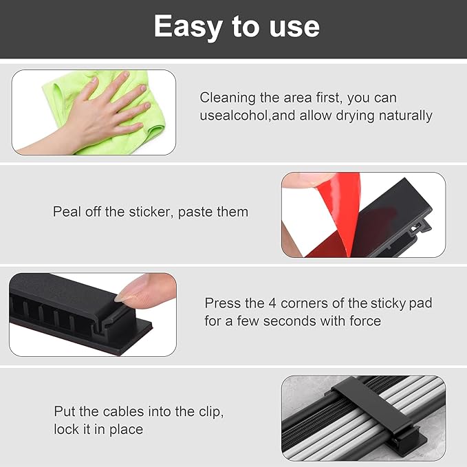 Halsouy Cable Management Clips - Image 5