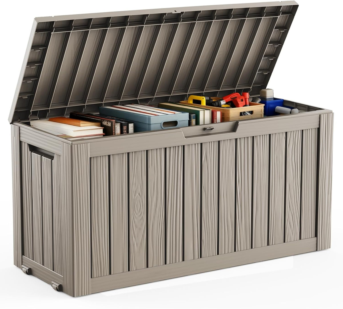 drato 75 gallon deck box, waterproof resin large, main product view