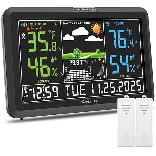 DreamSky Weather Station Indoor Outdoor Thermometer Wireless by DreamSky