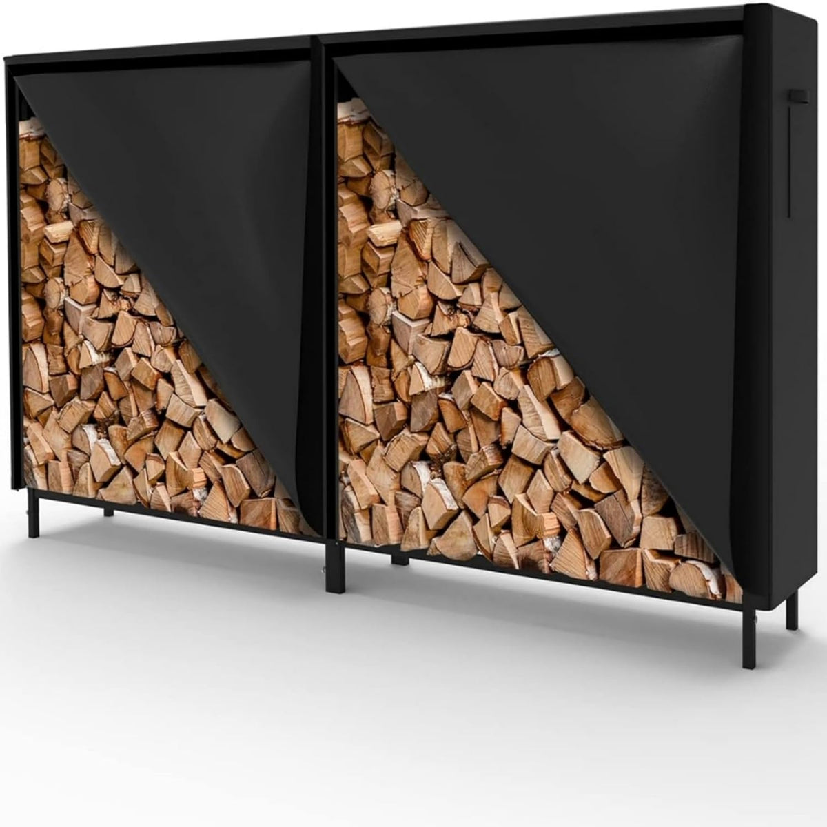 walmann 6 ft firewood rack with cover, heavy, main product view
