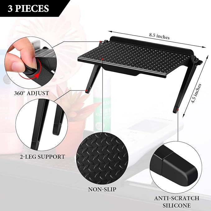 Jetec 3 Pieces Screen Top Shelf TV Top Storage Bracket 2-leg Adjustable Monitor - Image 2