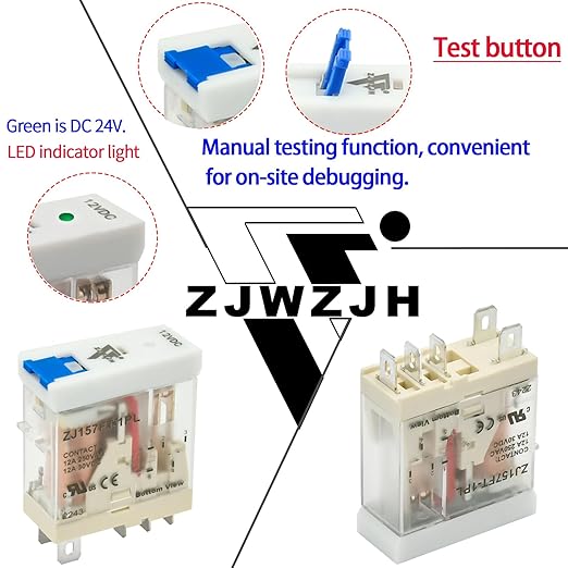 ZJWZJH 12 Amp Power Relay Switch 12V DC Relay Coil, 5 Pin SPDT 1NO 1NC - Image 2