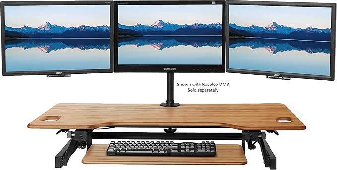 Rocelco 46" Large Height Adjustable Standing Desk Converter - Image 6