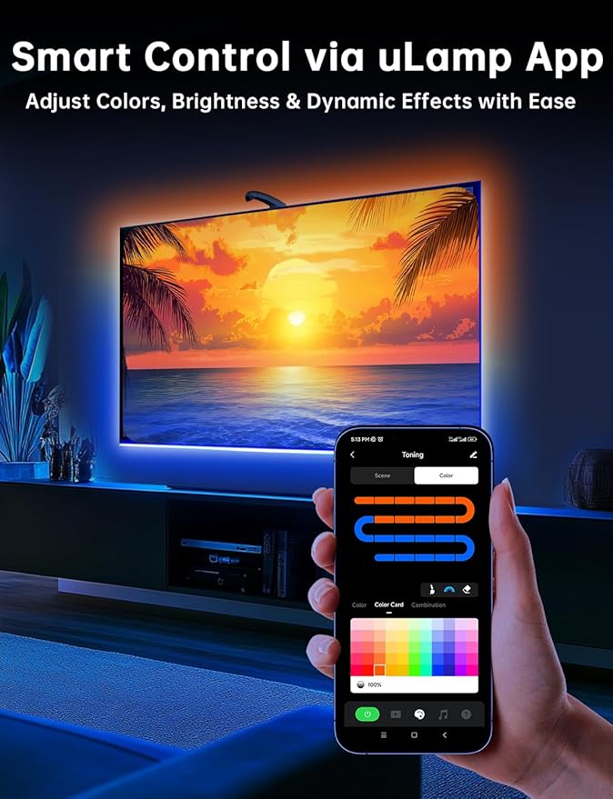 TV LED Backlight, 11.5ft Cuttable TV Lights That Change - Image 6