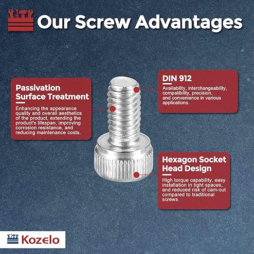 Kozelo 50pcs Socket Head Cap Screws - Image 3