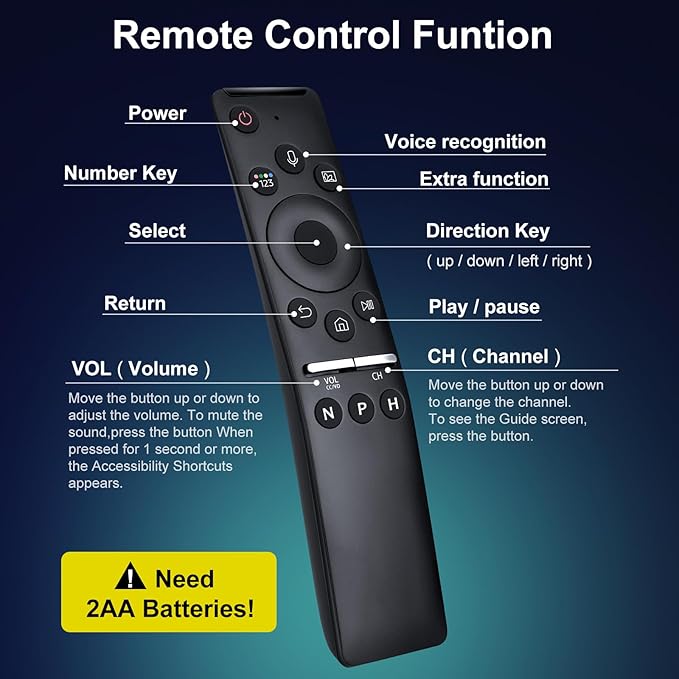 Replacement Voice Control for Samsung-Smart-TV-Remote, for Samsung Crystal UHD - Image 7