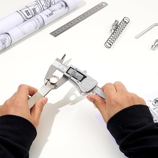 Digital Caliper, Adoric Caliper Measuring Tool 0-6" Stainless Steel Vernier - Image 8