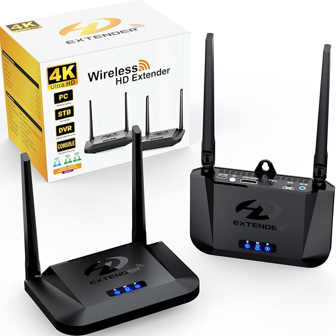 Wireless HDMI Transmitter and Receiver 4K 30HZ, 1000 FT, HDMI Loop-Out by Graige