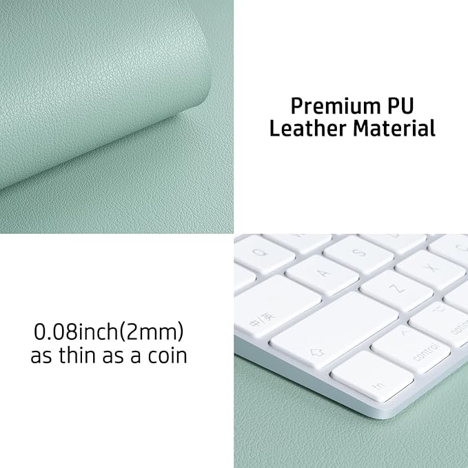 Aothia Leather Desk Pad Protector, Mouse Pad, Office Desk Mat, Non-Slip PU - Image 7