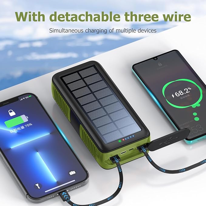 Solar Charger Power Bank 63200mAh, Portable Charger - Image 4