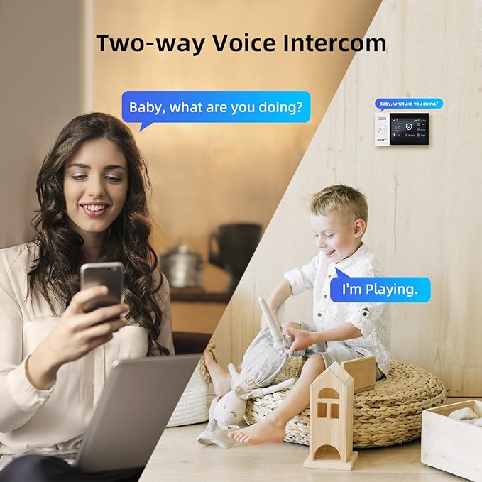LWOHSI Alarm Systems with 4.3" Large Fulltouch Screen, 4G SMS/Tuya APP Alert - Image 7