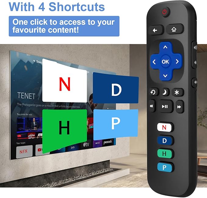 Replacement RC280 RC282 fit for TCL-Roku-TV-Remote-Control, Universal TV Remote - Image 2