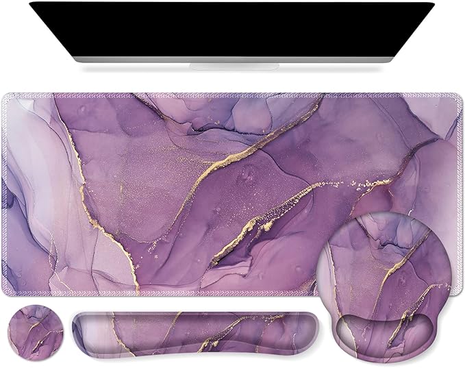 iCasso Purple Ergonomic Large Mouse Pad by iCasso