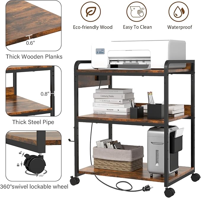 Livofloral 3 Tier Large Printer Stand - Image 5