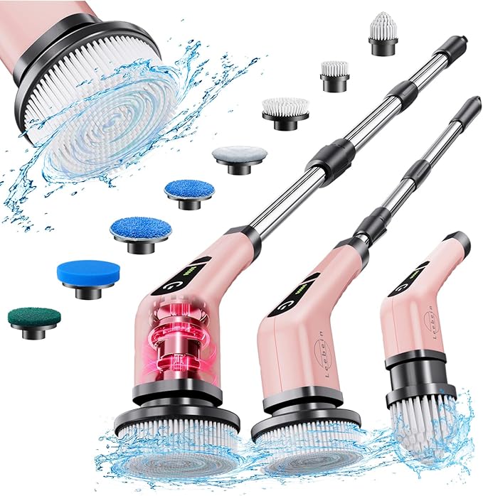 Leebein Electric Spin Scrubber, Cordless Powerful Scrub Brush by Leebein