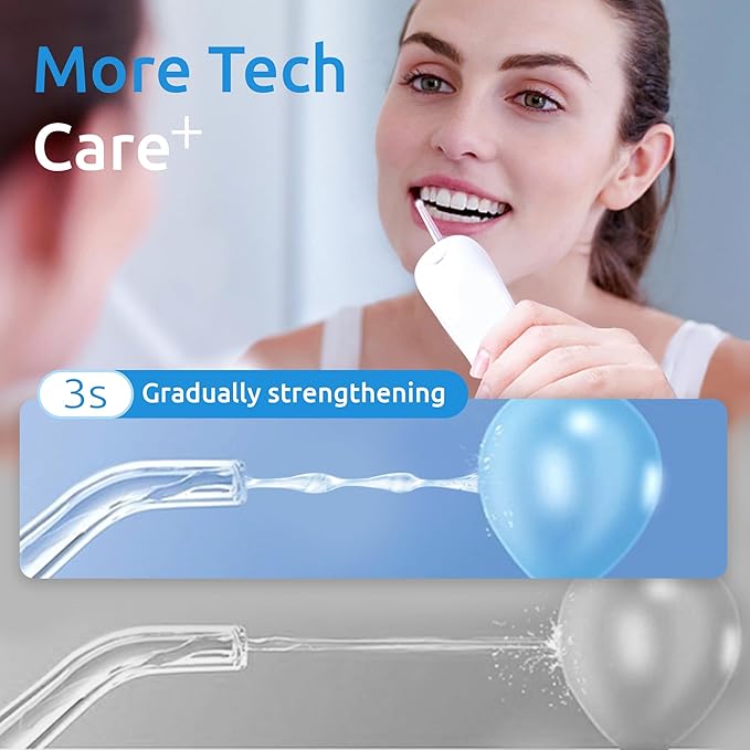 Water Flosser 6 Modes & IPX7 Waterproof Rechargeable Oral Irrigator Water Teeth - Image 5