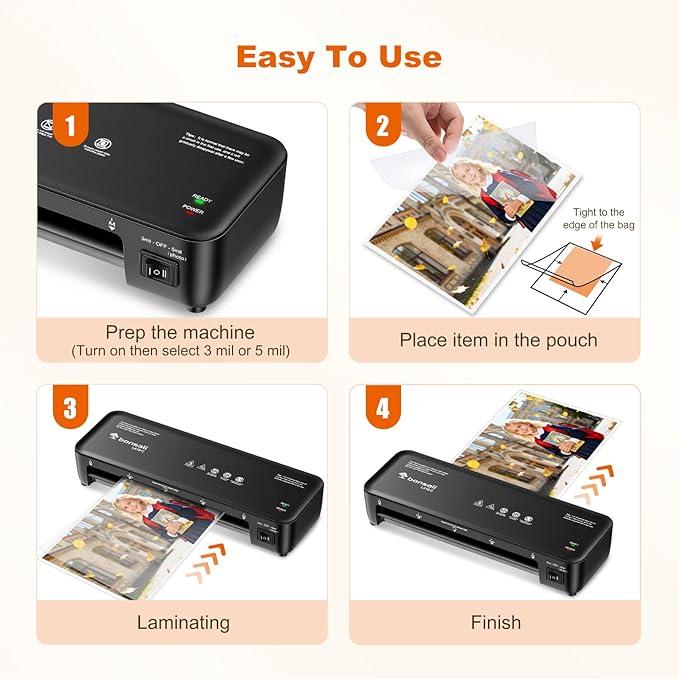 Bonsaii Laminator, 9 Inch Thermal Laminator Machine - Image 7
