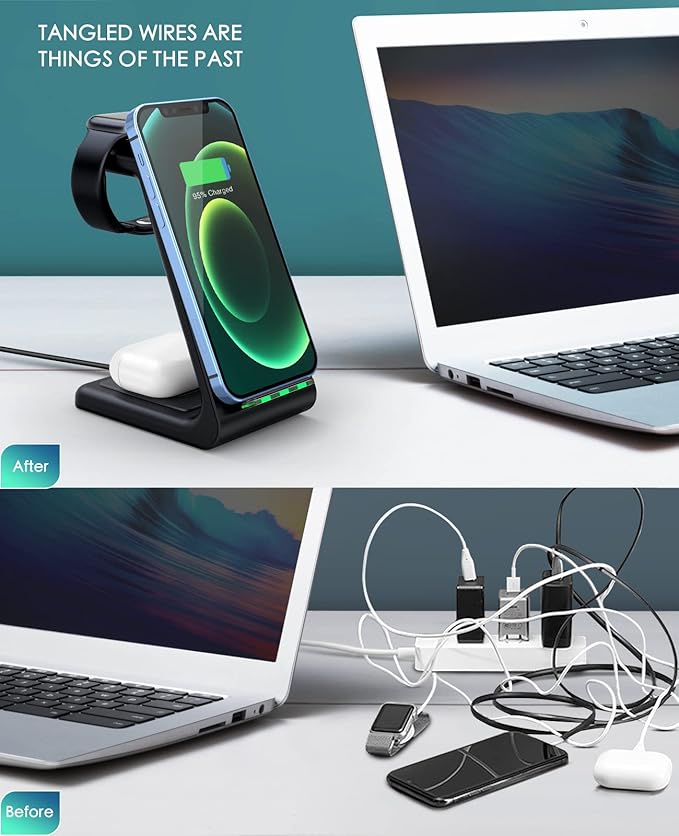3 in 1 Wireless Charging Station, 2026 Upgraded Fast Desk Charger Station - Image 6