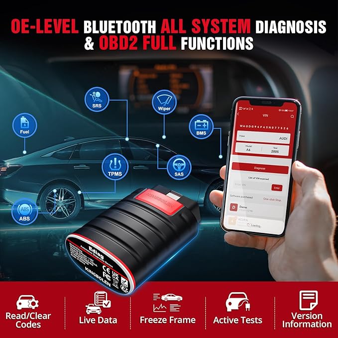 KINGBOLEN Ediag OBD2 Scanner Bluetooth, Bidirectional Scanner All System - Image 3