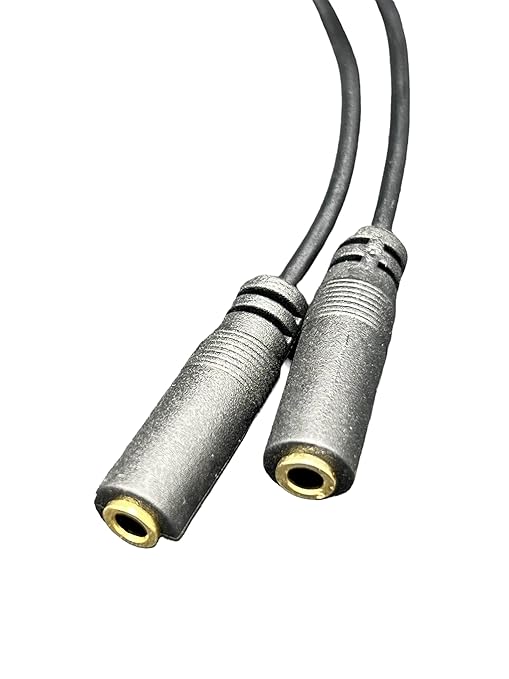 MasterStor Stereo Jack Splitter Cable3.5mm Male to 2 X Female Gold Plated - Image 2