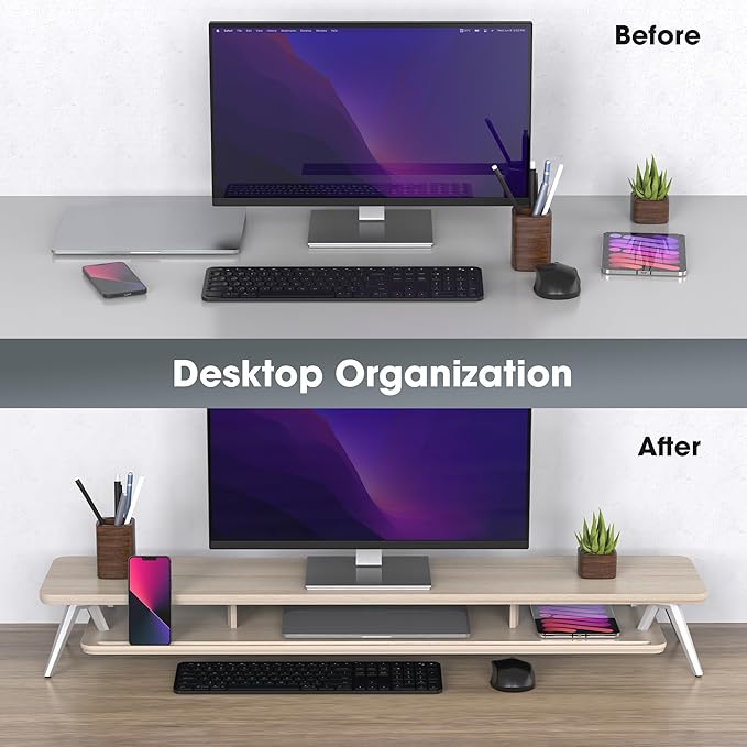 Fenge Dual Monitor Stand, Monitor Stands Riser - Image 8
