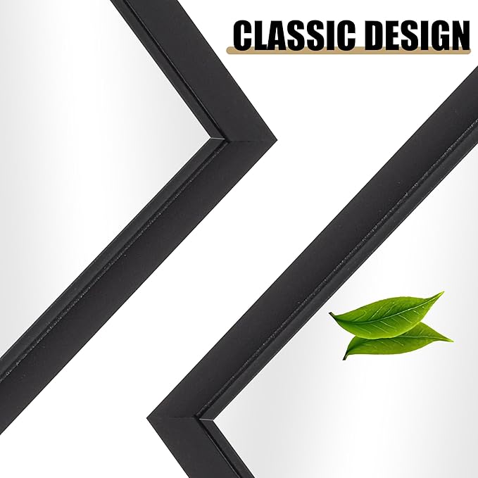 Black Bathroom Mirror for Wall, 30x40 Inch Rectangle Mirrors - Image 5