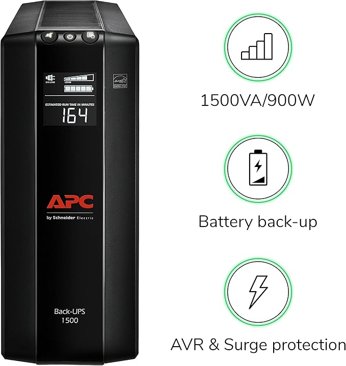 APC Back-UPS Pro 1500VA UPS Battery Backup & Surge Protector, BX1500M Backup - Image 4
