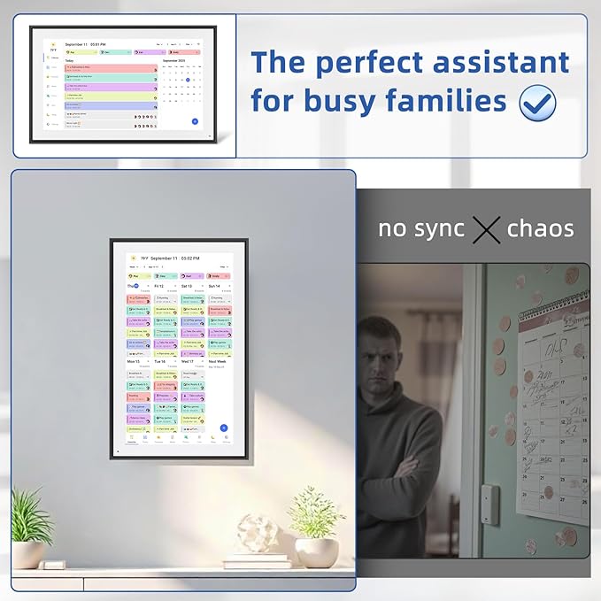 21.5 Inch Digital Calendar, Electronic Chore Chart, Smart Weekly and Monthly - Image 7