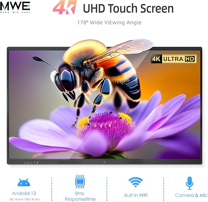 QIXZOCV 75" Smart Board for Business, Large Interactive Whiteboard - Image 9