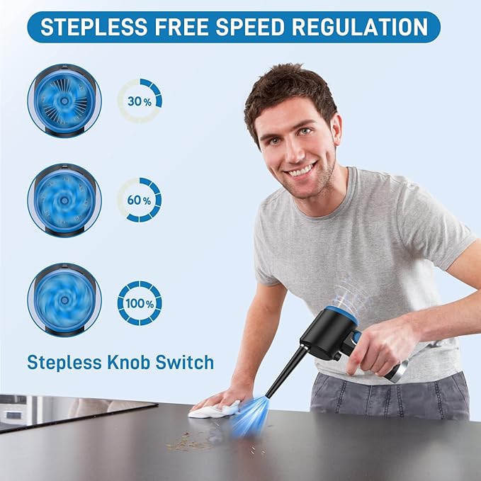 ATEngeus Compressed Air Duster, Electric Air Duster, Cordless Air Duster - Image 4