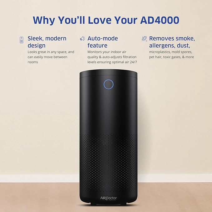 AirDoctor 4000 Air Purifier for Large Rooms | Triple filtration technology - Image 4