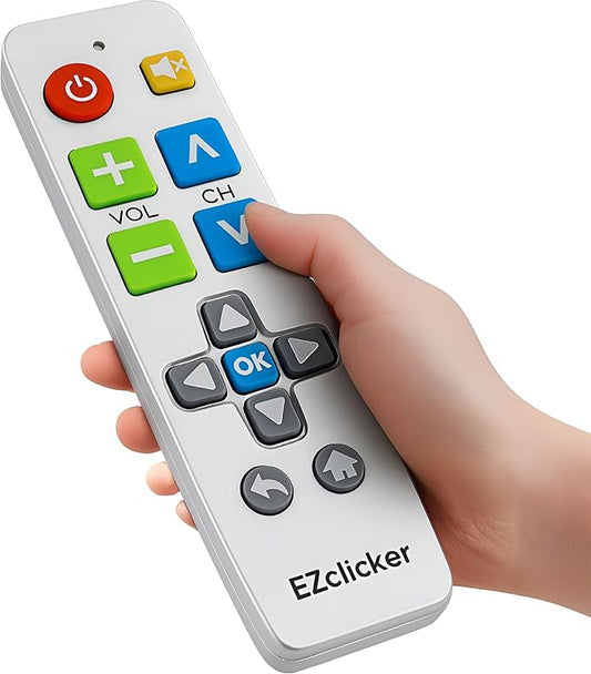 EZclicker Big Button Universal TV Remote Simple Easy to Use, Works by Unknown