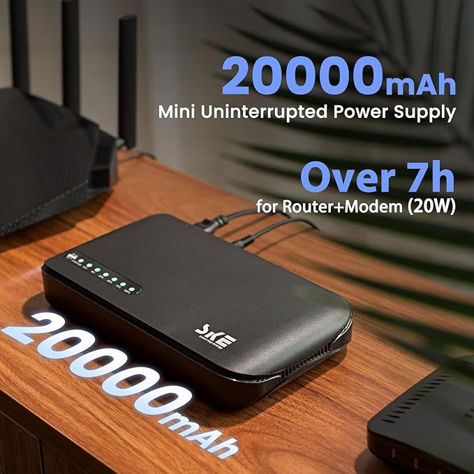 Mini UPS DC 20000mAh Battery Backup & Surge Protector Uninterruptible Power - Image 4